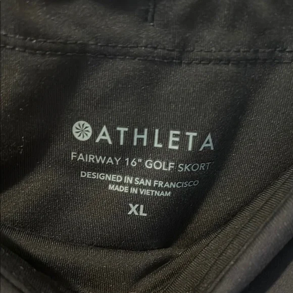 Athleta 16” Fairway Golf Skort Black Size XL - Picture 2 of 3